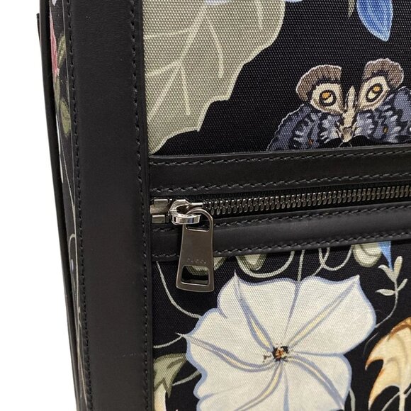 GUCCI Kris Knight Flora Black Red Multi Nylon Leather - Suitcase 1108-072125 - Picture 8 of 14